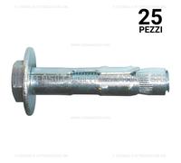 25 pezzi Tassello ancorante metallico T21 con bullone testa esagonale 10 x 105 m