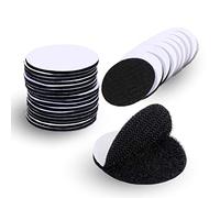 25 Pezzi Velcr Adesivo, 50mm Tondo Feltro Adesivo Forte, Nero Nastro Biadesivo Extra Forte Riutilizzabile, Velcr Biadesivo Velcr Da Cucire Forte Hook & Loop per Articoli Da Incollare
