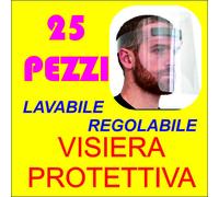 25 Pezzi Visiera Protettiva Trasparente In Pvc Schermo Protettivo Mascherina