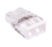25 Pezzi Wago Connettore Cavo 2 Vie A Spinta 24A 2273-202 Bianco 0.5-2.5 mm²