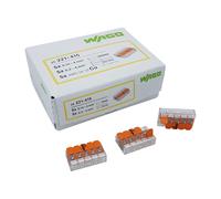 25 pezzi Wago Morsetto di collegamento 5 conduttori con leva di comando 0,2-4