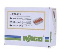 25x WAGO Terminali Serie Impiombatura Connettori 221-415; 5x0.14-4mm ²