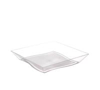 25 Piatti di plastica rigida eleganti riutilizzabili Vanity 500cc 16x16 cm