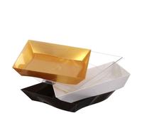 25 Piatti di plastica quadrati riutilizzabili Vanity trasparente 16x16cm