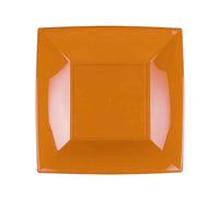 25 Piatti quadrati lavabili per microonde mango 23x23 cm