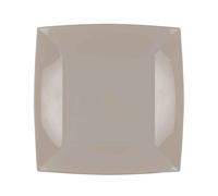 25 Piatti quadrati lavabili per microonde tortora 23x23 cm