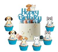 25 Pièces Décoration de Gâteau Anniversaire, Set de Décoration pour Gâteau, Cake Topper, Pour Gâteaux & Cupcakes