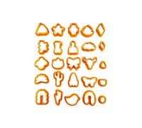 25 Pieces Polymer Clay Cutter Earrings Handmade Jewelry Making Clay Tools Orange