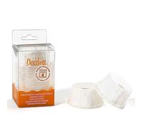 25 Pirottini bianchi increspati in carta Ø5,5 x h 3,5 cm Decora