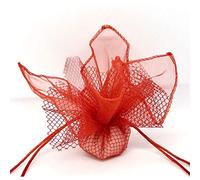 25 PZ ARIEL Velo Rete Portaconfetti 30 cm ROSSO bomboniera