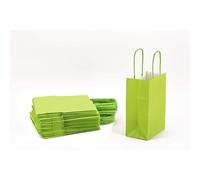 25 PZ Busta shopper carta jolly colore VERDE MELA 14x9x21 cm 1A2Z
