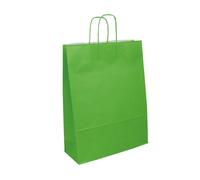 25 PZ Busta Shopper in carta colore VERDE 27+11x36 cm 1CWC
