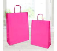 25 PZ Busta shopper jolly colore FUXIA 22x10x32 cm 1BFW