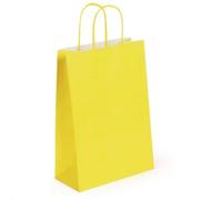 25 PZ Busta shopper jolly colore GIALLO 18x8x24 cm 183D