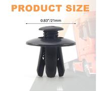 25 Pz Clip Rivetti Porta In Plastica Neri 8Mm E8N4