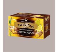 25 Pz Filtri Tè Nero Aromatizzato Gusto Zenzero e Agrumi Twinings