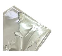 25 PZ Foglio regalo metallizzato soft ARGENTO 70x100 cm made in italy 1C8V