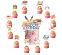 25 Pz Libri Decorazioni per torte Libri a tema Torta Topper Cupcake Toppers per la lettura degli amanti del libro Decorazioni di compleanno Biblioteca Decorazioni del partito Compleanno Forniture