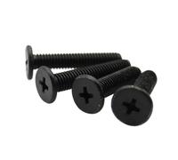 25 pz M1.6 M2 M2.5 5mm Diametro della testa Nero In Acciaio Inox 304 Vite a Macchina Piatta Ultra Sottile for Il Computer Portatile(6mm,M2.0 (25pcs))