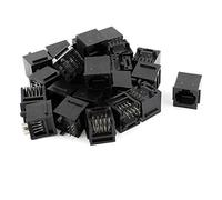 25 pz Nero RJ45 8P8C Rete Modulare Connettore LAN Ethernet per PCB