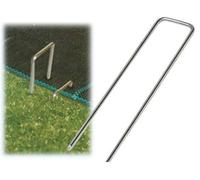 25 PZ PICCHETTI IN METALLO PER TELO PACCIAMANTE PACCIAMATURA CM.18X4