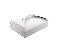 25 pz Porta Paste rettangolari per alimenti Scatole in Cartone Trasportare Dolci torte tortine pasticceria, pastine, salatini take away cm 17 x 33 h. 5,5