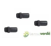 25 pz Raccordo M tubo spiralato Irritec 752 - Ø40 x 1"¼ PP