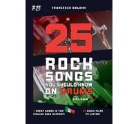 25 ROCK SONGS YOU SHOULD KNOW ON DRUMS (Volume 6): With Original Drum Sheet Music and MIDI Drum Tracks Inspired by the Greatest Italian Hits of Every Generation [English Edition]