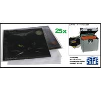 25 SAFE 220 Custodie Per Dischi La Raccolta Di Foglie Standard Trasparente LP
