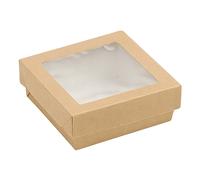 [25] Scatola Box Sushi Con Finestra 14x14x5 cm Leone |Cibo d'Asporto Take Away