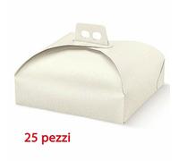 25 Scatole Porta Torta 21x21 cm Trasporto Paste Dolci Alimenti Confezione Regalo