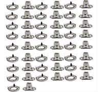 25 set di elementi di fissaggio a torsione di grado marino, occhiello e perno a bottone girevole, per bottoni di fissaggio in tela