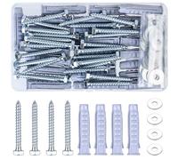 25 Set M8 M12 Tasselli Universali con Vite, Bulloni Esagonali e Tasselli a Muro, Tasselli per Cartongesso con Viti Esagonali per Fissaggio su Muro Pieno, Mattone Forato, Cartongesso, Quadri Muro