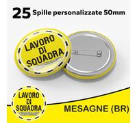 25 SPILLE DA 50mm SPILLA SPILLETTE PINS PERSONALIZZATE CON IL TUO LOGO PIN