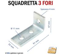 25 SQUADRETTA ANGOLARE L DI FISSAGGIO LASTRINA PIEGATA SP.4 -6mm X BARRA ASOLATA