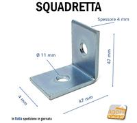 25 SQUADRETTA ANGOLARE L DI FISSAGGIO LASTRINA PIEGATA SP.4 -6mm X BARRA ASOLATA