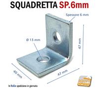 25 SQUADRETTA ANGOLARE L DI FISSAGGIO LASTRINA PIEGATA SP.4 -6mm X BARRA ASOLATA
