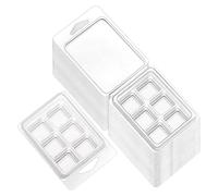 25 stampi per cera in plastica trasparente a 6 cavità, piccoli contenitori per cera per sciogliere la cera, vassoi quadrati per cera a conchiglia per cera