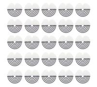 25 stencil distanziatori rotondi a foro singolo, protezioni termiche per extension per capelli, protezioni rotonde per extension per capelli, trasparenti con scala graduata