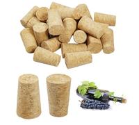 25 tappi per vino, tappi conici in legno, tappi per bottiglie di vino e birra, tappi in legno naturale a tenuta stagna, ricambio per bottiglie di birra, bottiglie di vino, bottiglie di liquore