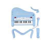 25 tastiera tastiera elettronica per pianoforte mini strumento musicale con microfono rotabile a 360 gradi Musica portatile per pianoforte tastiera 15 Funzione Gift per le (Blu)