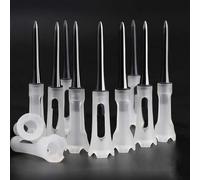25 tee da golf in plastica morbida con design curvo a bassa resistenza, 83 mm, per accessori da golf per migliorare il volo della palla e la durata della vita del tee