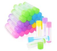 25 tubi vuoti trasparenti per balsamo per labbra, contenitori per balsamo per labbra con tappi, tubi per balsamo per labbra fai da te, riutilizzabili, per lucidalabbra fatti in casa, contenitori in