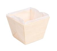 25 unità - Barchette in legno + stampi in silicone 7 x 7 x 5,5 cm naturale legno