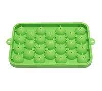 25 vassoio per di ghiaccio a griglia, facile e facile maker di palla di ghiaccio in silicone stampo mini vassoio di sfera di ghiaccio rotondo con coperchio per cocktail bevande al (verde)