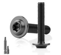 25 viti a testa bombata nere M5 x 30 mm, con flangia Torx, viti 304, in acciaio inox con disco A2 V2A, viti filettate filettatura completa in ossido con 2 chiavi T25 Torx, per ponteggi in legno
