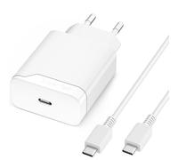 25 W caricatore tipo C ricarica rapida compatibile con Samsung Galaxy A15 A16 A17 A54 A55 A56 A35 A36 A25 S24 S23 A22 S22 S21 S20 FE Telefono Cellulare Spina USB-C Adattatore di alimentazione con cavo