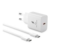 25 W Caricatore USB C AC Ricarica Rapida per Samsung Galaxy S25, S24, S23, S22, S21, S20+, FE, Ultra, A15, A54 5G, A55, A56, A34, A35, Note 20, 10, 9, con cavo 1.5M, Adattatore Super Fast Settore