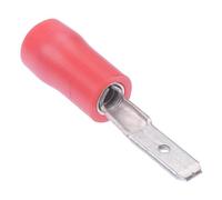 25 x 2.8mm Rosso Maschio Doppio Connettore Arricciato Terminale