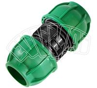 25 X 25 MM MANICOTTO GIUNTO A COMPRESSIONE - TUBO PN IRRIGAZIONE ACQUA GIARDINO